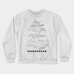 Sea of Monsters (black and white) Crewneck Sweatshirt